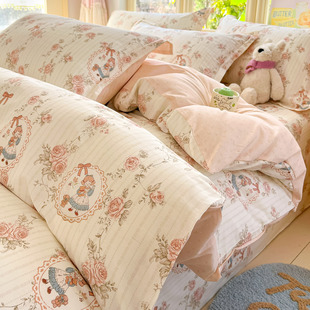 全棉小清新180乘200被套180x220cm1米8x2米被套180x200cm四件套