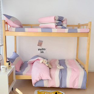全棉女生学生宿舍专用住校生90cmx200cm 1米35床笠90x190cm三件套