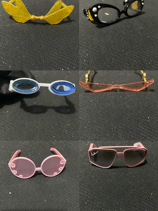 彩虹高中娜娜娃娃配件眼镜现货少量手工恶搞眼镜