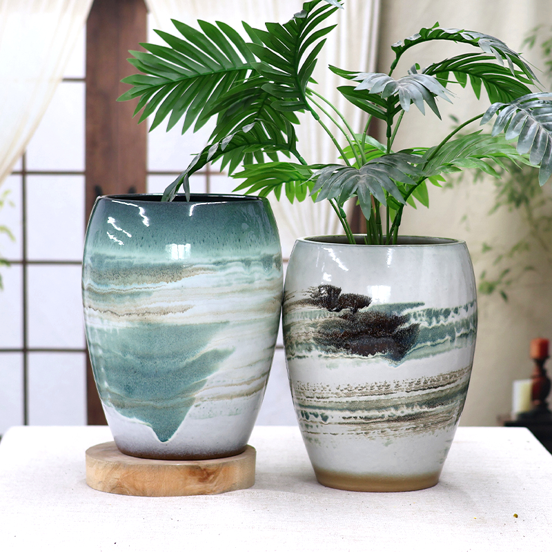 特大号高花盆陶瓷家用中国风盆栽