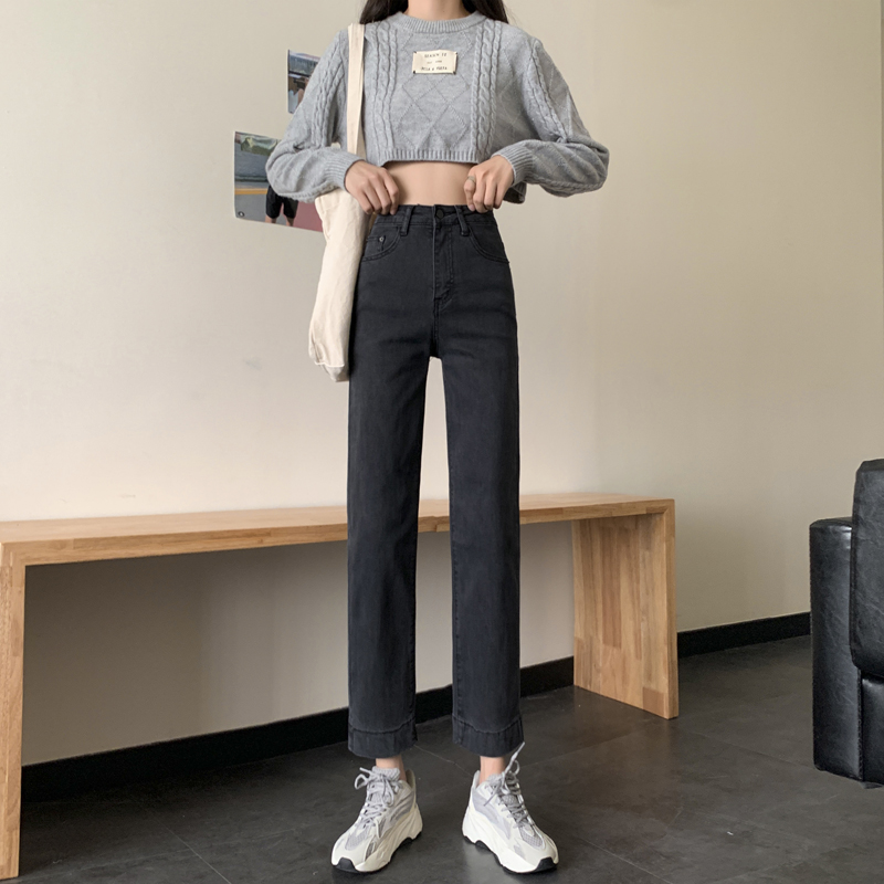 New high waisted Stretch Skinny black grey jeans for fall / winter 2020