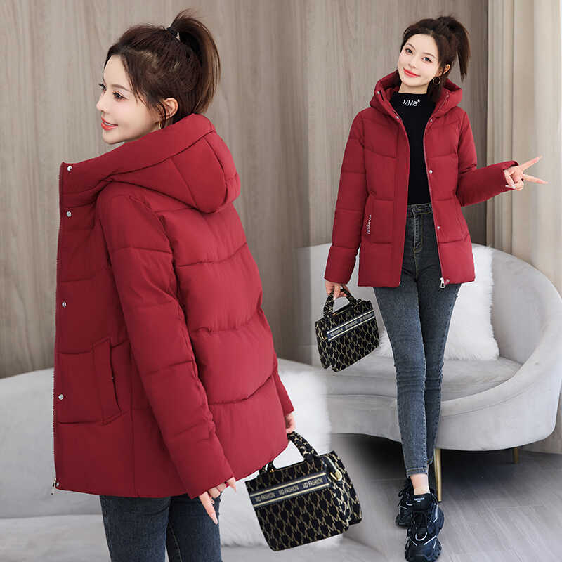 羽绒棉服加厚外套2024新短款宽松