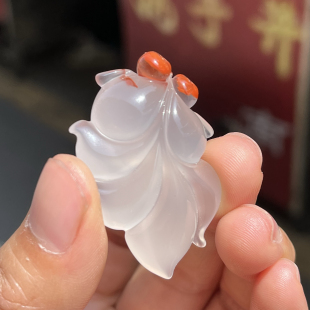 天然四川南红玛瑙吊坠冰飘花柿子金鱼金玉满堂鸿运当头仙女御姐范