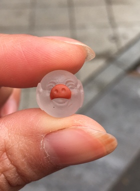 天然南红玛瑙单珠配饰生肖猪11.8mm红运当头冰飘花原矿