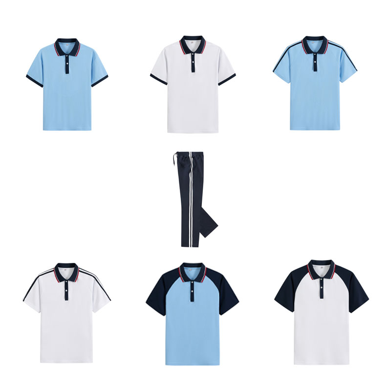 中小学生夏季校服定制短袖半袖初高中运动服团购班服学院风男女款