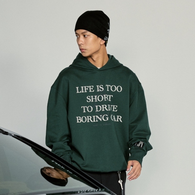 WOW意志驱动汽车文化NBCC拒绝无趣连帽卫衣宽松高级感字母卫衣男