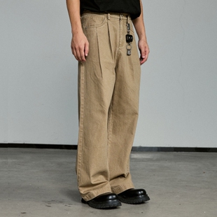 四季 可穿男 复古松弛设计感长裤 WOW意志驱动驾驶日休闲阔感西裤