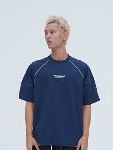 运动拼接潮牌快干透气凉感T恤 T恤 男 清爽拼接短袖 WOW意志驱动