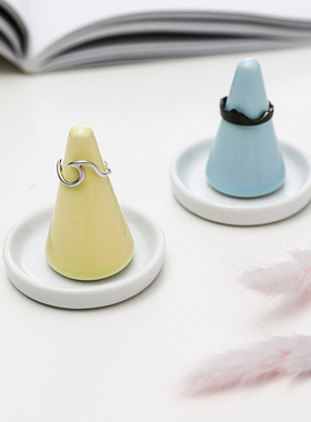 无印款陶瓷戒指架珠宝项链吊坠耳环戒指手链架展示道具首饰收纳架