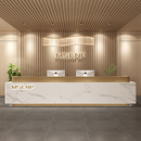 简约公司前台接待台酒店大厅服务台办公室前台桌售楼部吧台收银台