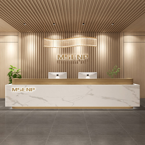 简约公司前台接待台酒店收银吧台