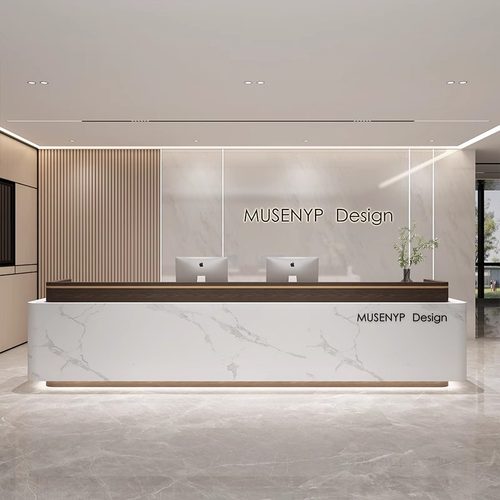 简约公司前台接待台酒店收银吧台