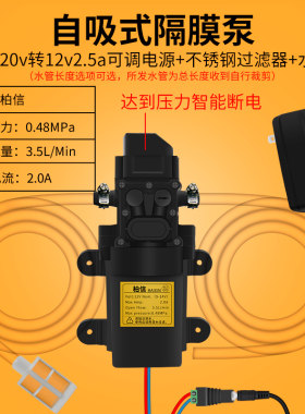 直流微型水泵隔膜高压洗车
