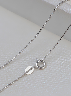 s925银闪砂链1mm16和女圆珠链