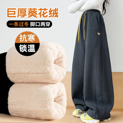 女童加绒裤子秋冬裤子