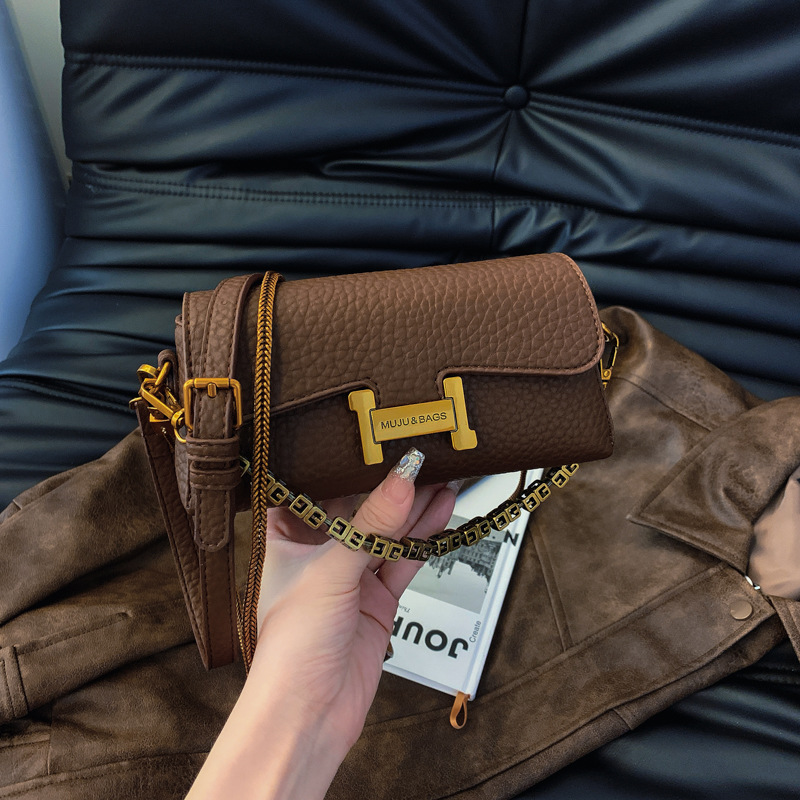 8年老店 韩版女士包包小众时尚链条单肩腋下包新款复古百搭斜挎