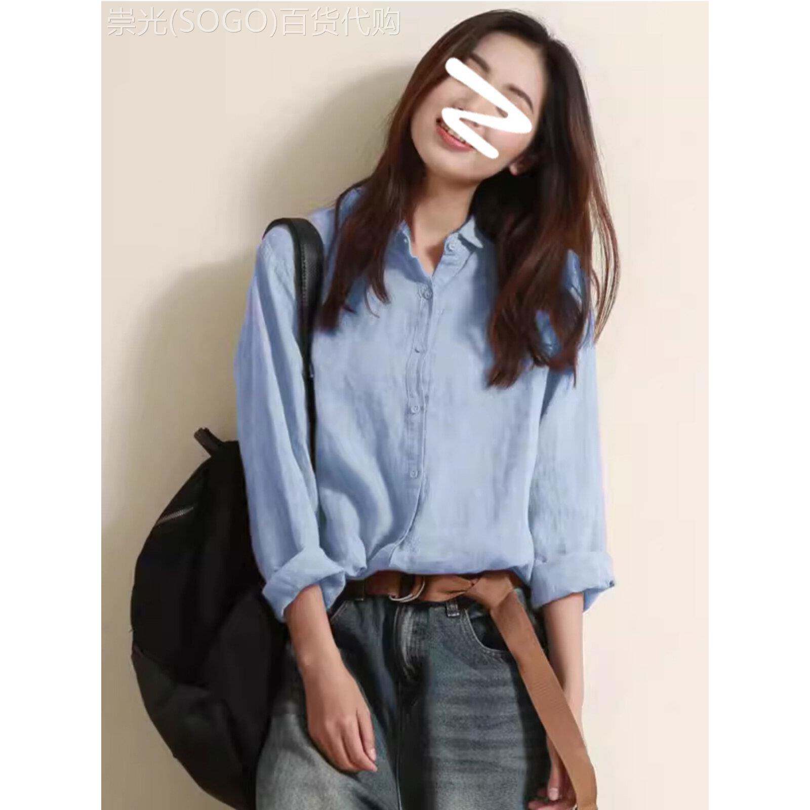 文艺棉麻衬衫女高级感2025年春秋冬季新款设计感小众长袖亚麻上衣