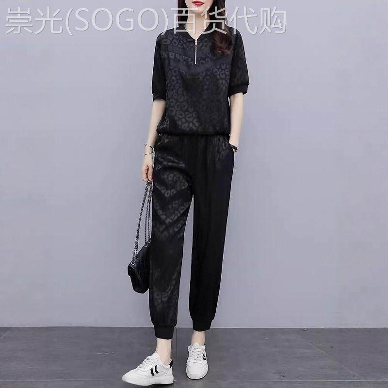 胖妹妹宽松显瘦洋气短袖两件套潮2025夏季新款休闲时尚大码套装女