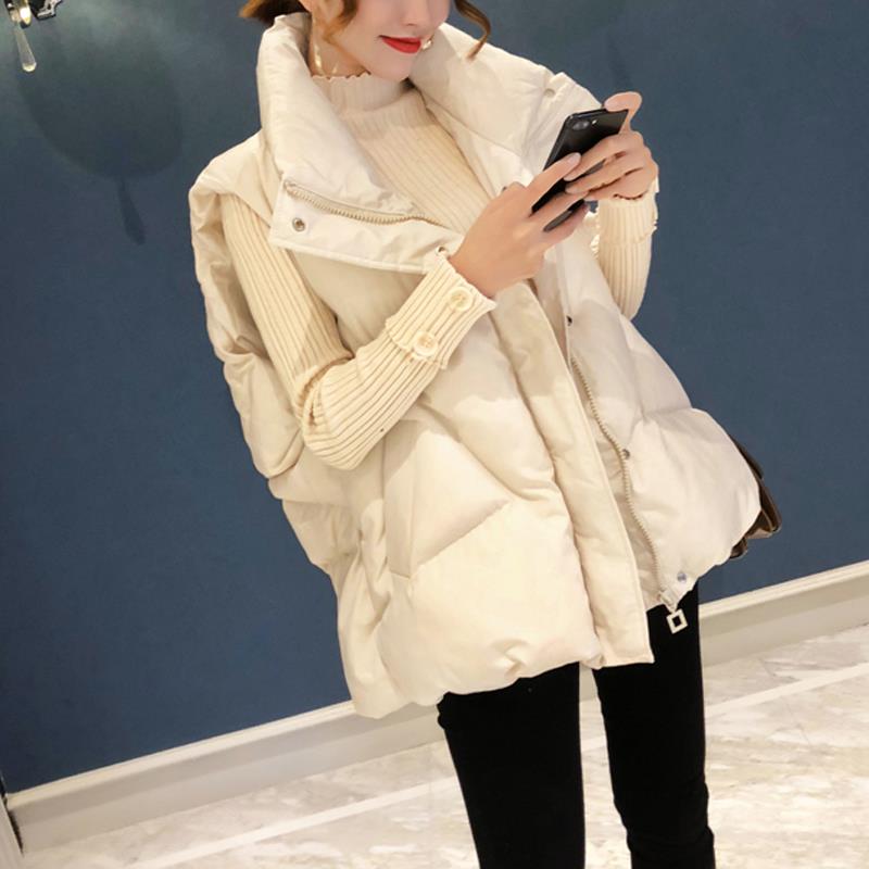欧洲站白色羽绒棉马甲女秋冬轻薄2024年新款时尚短款背心外套大码