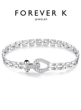 FK法诗卡幸运马蹄玛瑙表带手链18k金男女意大利手工幸运手链