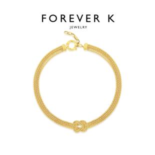 FK法诗卡 富贵结项链时髦轻奢意大利手工18K包金