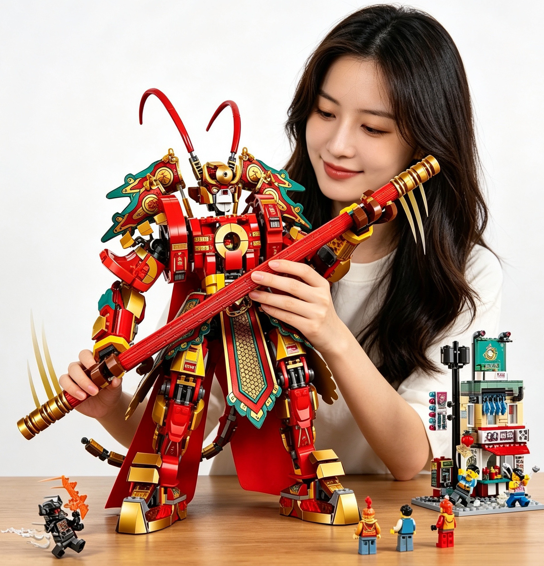 悟空小侠机甲拼装积木玩具80012图片