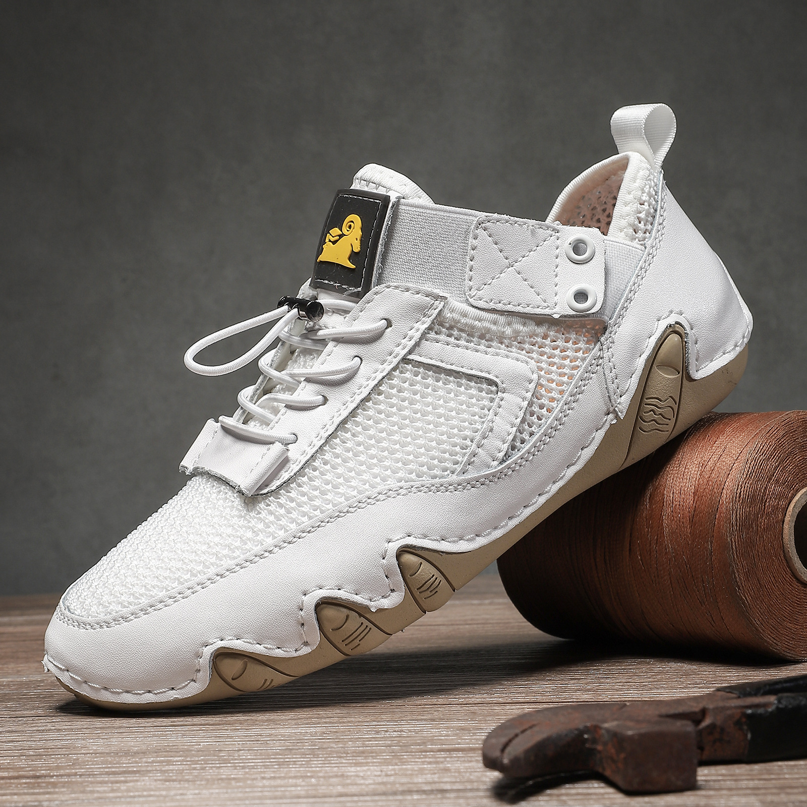 轻奢 一脚蹬运动休闲女鞋大码男鞋 夏透气网面鞋五指鞋 防滑舒适