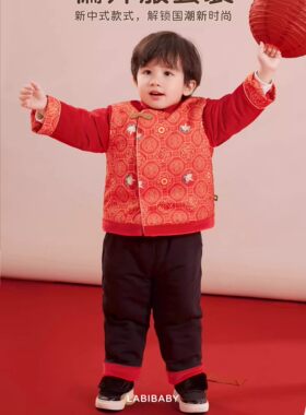 拉比男童拜年服儿童套装