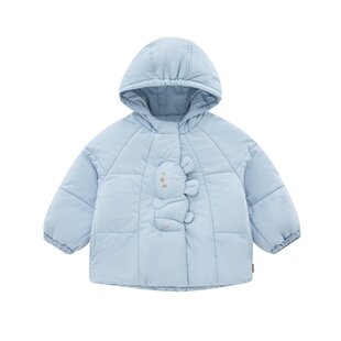 商场同款】拉比女童外套2025秋冬新款女宝宝外出棉服加厚袄子连帽