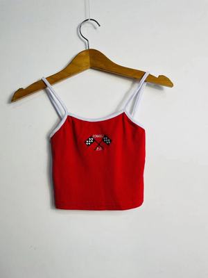 小吊带背心女内搭夏洋气拼色