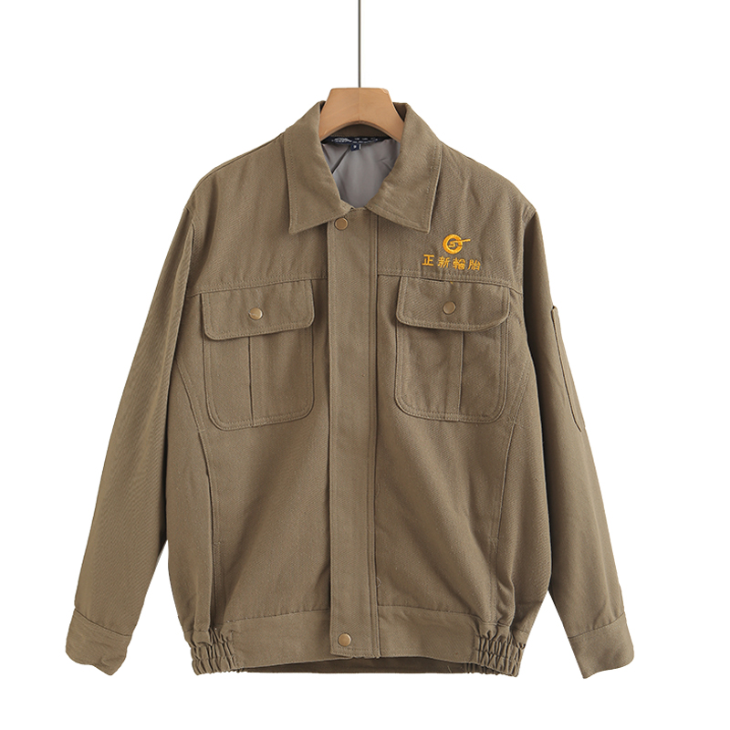 正新轮胎工作服纯棉耐磨电焊工防烫汽修劳保服春秋夹克长袖外套