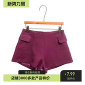 夏季 百搭短裤 新品 女装 休闲简约纯色修身 韩版 裤 子