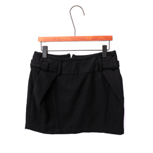 时尚 韩版 百搭简约休闲显瘦纯色a字裙半身裙 秋冬季 羊毛裙2026新款