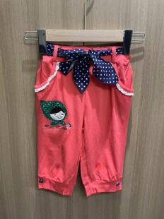 秋季新品欧美风格女童裤子中小童刺绣图案运动裤宝宝长裤子