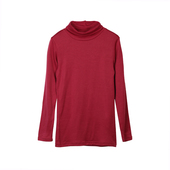 显瘦长袖 高领t恤女韩版 纯色修身 2025春秋新款 堆堆领打底衫 女内搭