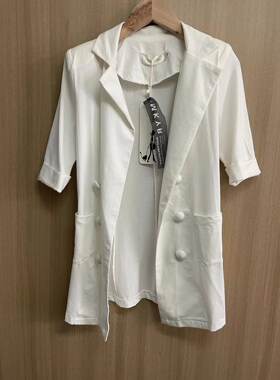 垫肩小西装外套女新款夏韩版休闲时尚小个子白色气质西服防晒上衣