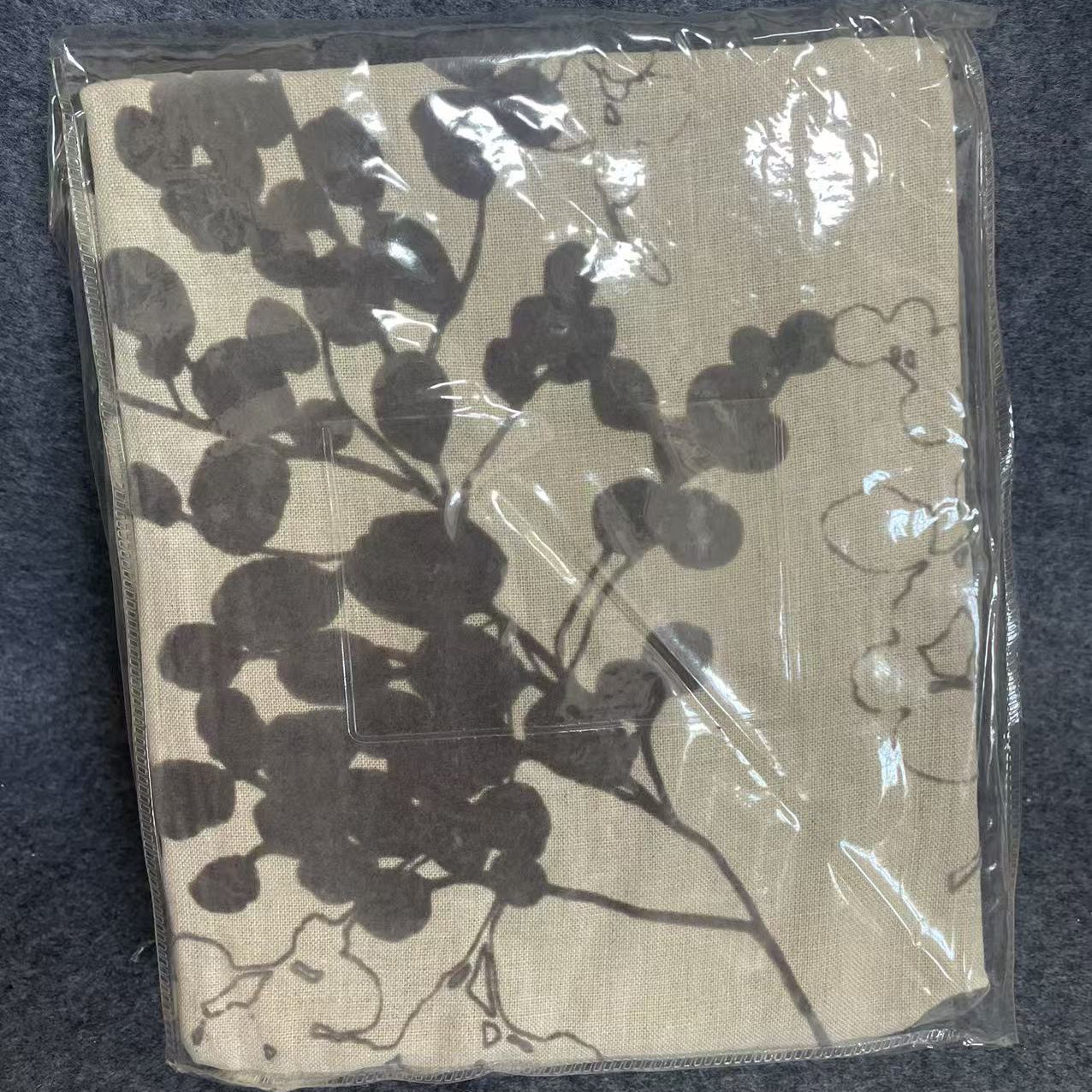 2025年新款海棠黑白中古风法式复古提花亚麻窗帘遮光卧室客厅阳台