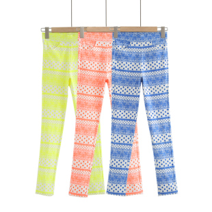 花色裤 9分8分 女九分小个子显高小脚紧身高腰弹力八分显瘦铅笔薄款