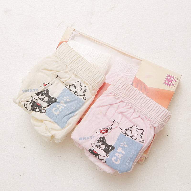卡通纯棉中腰包臀内裤少女清仓处理可爱95棉简约透气大码三角裤