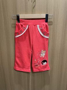 宝宝春秋纯棉刺绣可爱女童蕾丝小兔子长裤 儿童春秋裤 子日系童装