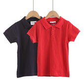 洋气韩版 男童女童儿童Polo衫 舒适短袖 带领上衣半袖 棉童装 春夏季
