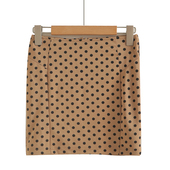 高腰显瘦减龄卡其色包臀裙雪纺短裙 韩版 波点半身裙女夏季 2025新款