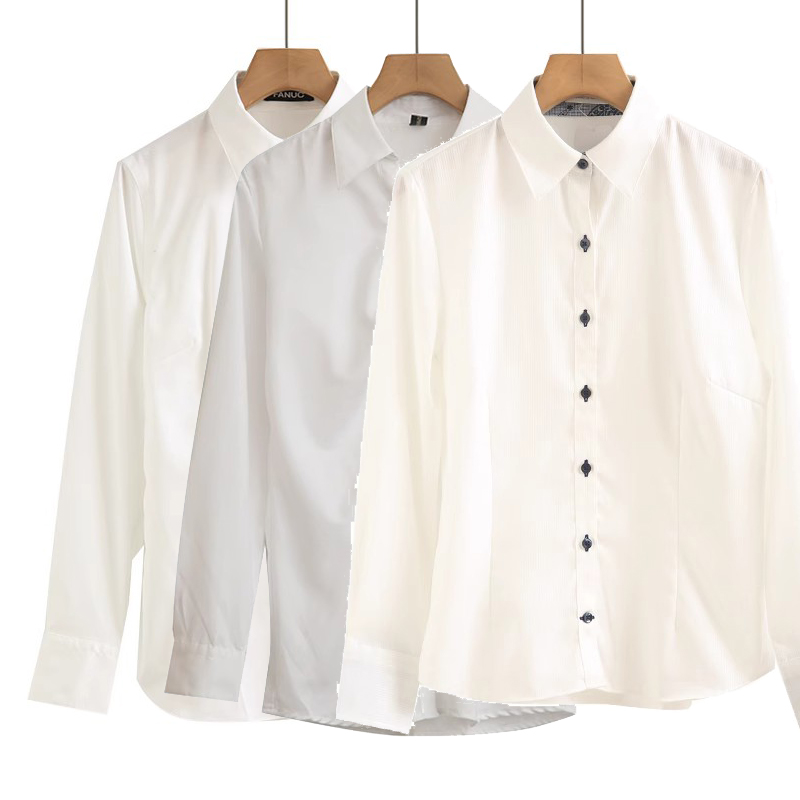 杂款白衬衫女士长袖衬衣