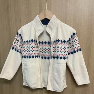 无拉链开衫 男女童装印花摇粒绒拉链茄克春秋冬休闲保暖长袖外套