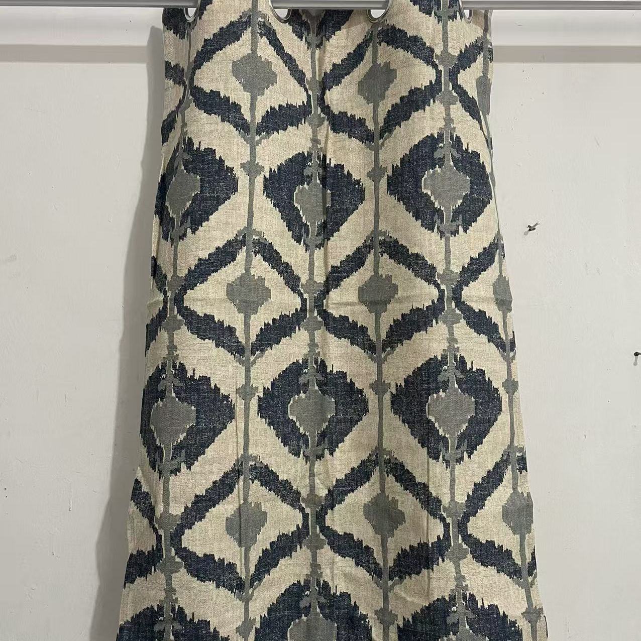 美式田园卧室门帘半帘衣柜帘厨房卫生间半帘免打孔橱柜帘棉麻窗帘