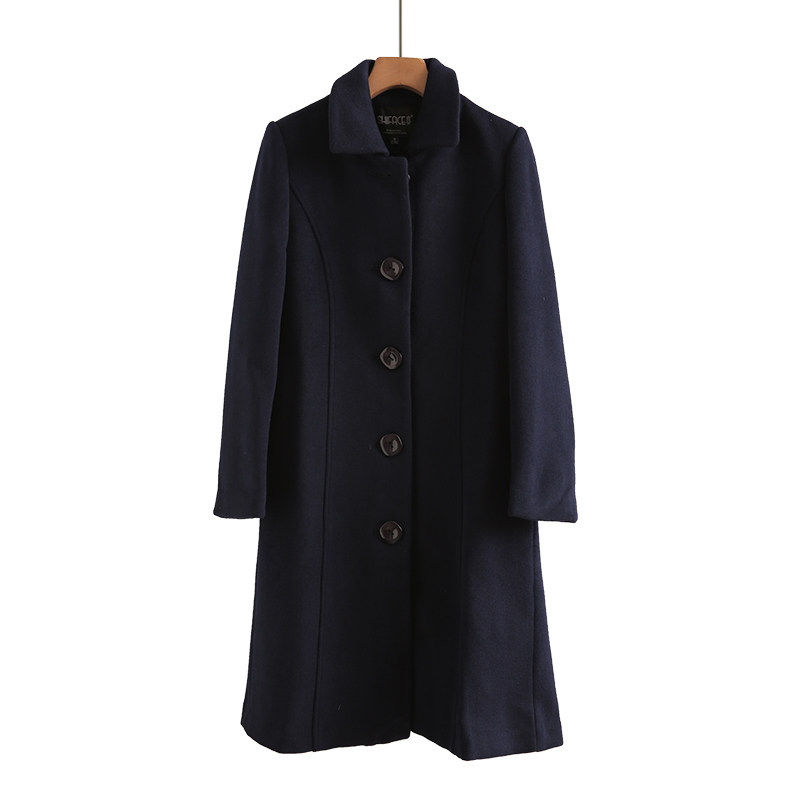 毛呢外套女中长款2025年秋冬新款英伦风修身呢子大衣显瘦毛呢冬装