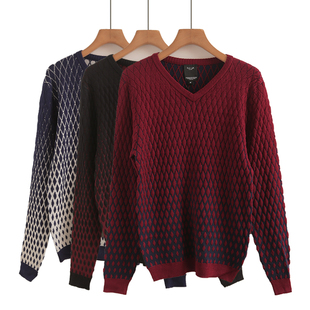 男针织衫 男女毛衣毛线衣打底衫 修身 套头衫 渐变春秋季 女小衫 情侣款