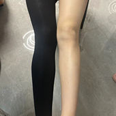 袜女 打底袜 春秋款 中厚针织提花踩脚连裤 黑色性感保暖裤 袜