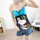 卡通印花性感修身 2025年夏季 无袖 个性 纯棉女士外穿吊带背心 韩版