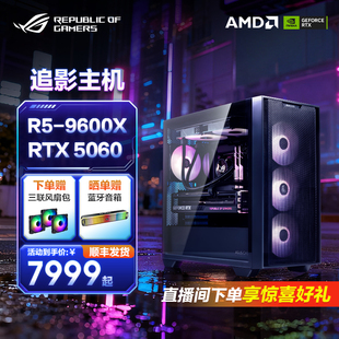 主机9500F 5070 9600X 9800X3D 整机DIY水冷游戏电脑A21追影机箱侧透海景房 ROG 显卡华硕办公台式 5060Ti